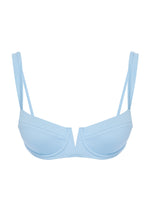 Load image into Gallery viewer, Clovelly Top - Sky Blue Rib