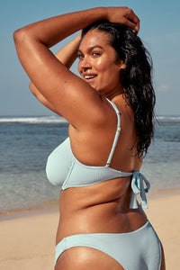Clovelly Top - Sky Blue Rib